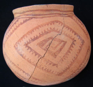 Tanque Verde Red-on-brown wide-mouth jar from Yuma Wash site