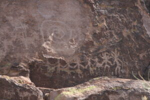 Paintings on stone wall